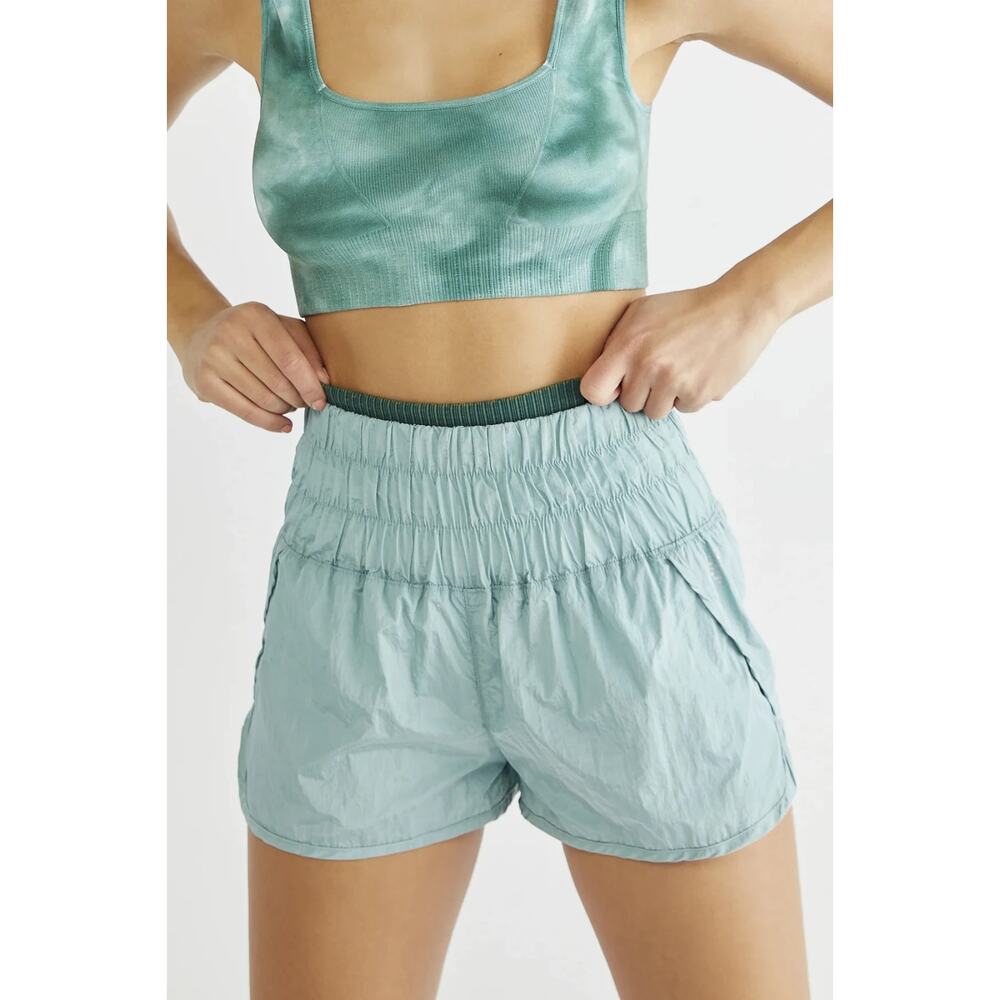 FP Movement Free People The Way Home Short Smock Bayside Blue Shorts Size Large - Picture 1 of 13